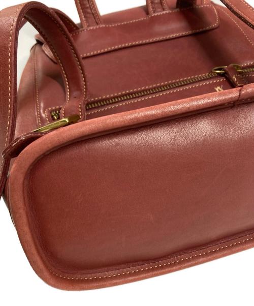 COACH（コーチ）COACH (コーチ) レザーリュック レッドの古着・服飾アイテム