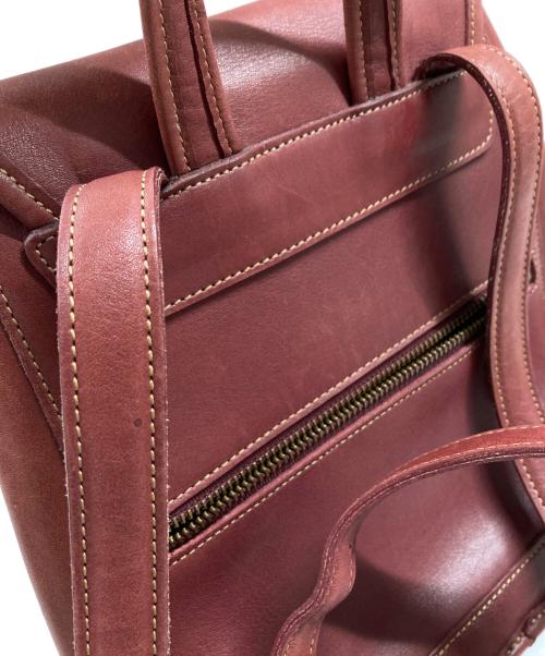 COACH（コーチ）COACH (コーチ) レザーリュック レッドの古着・服飾アイテム