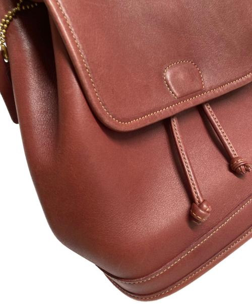 COACH（コーチ）COACH (コーチ) レザーリュック レッドの古着・服飾アイテム