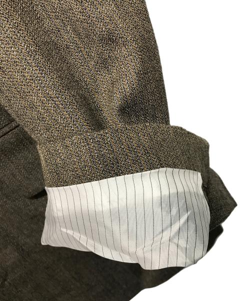 DRIES VAN NOTEN（ドリスヴァンノッテン）DRIES VAN NOTEN (ドリスヴァンノッテン) ウールコットン 3Bダブルジャケット セットアップ ブラウン サイズ:SIZE 46の古着・服飾アイテム