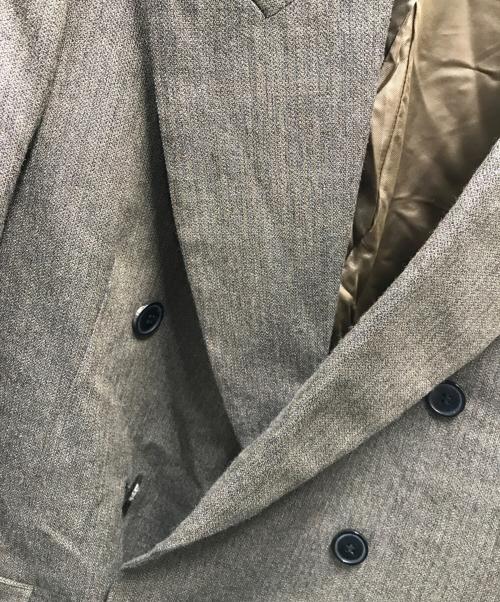 DRIES VAN NOTEN（ドリスヴァンノッテン）DRIES VAN NOTEN (ドリスヴァンノッテン) ウールコットン 3Bダブルジャケット セットアップ ブラウン サイズ:SIZE 46の古着・服飾アイテム