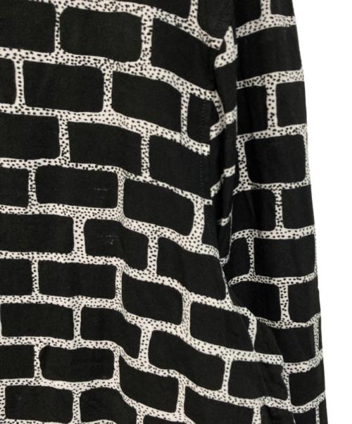 CELINE（セリーヌ）CELINE (セリーヌ) 総柄レーヨンシャツ セリーヌバイエディスリマン（CELINE by Hedi Slimane）　エディ期　ヴィスコース ブラック サイズ:39の古着・服飾アイテム