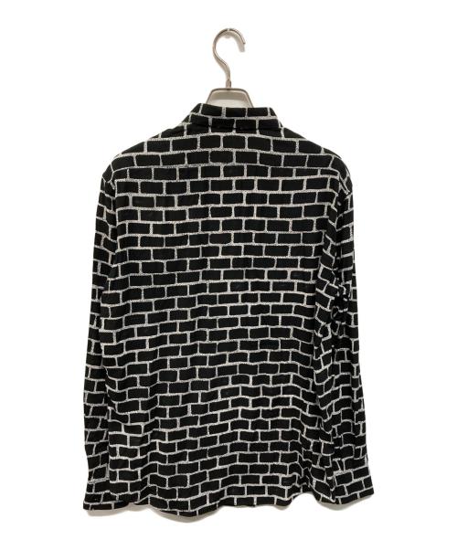 CELINE（セリーヌ）CELINE (セリーヌ) 総柄レーヨンシャツ セリーヌバイエディスリマン（CELINE by Hedi Slimane）　エディ期　ヴィスコース ブラック サイズ:39の古着・服飾アイテム