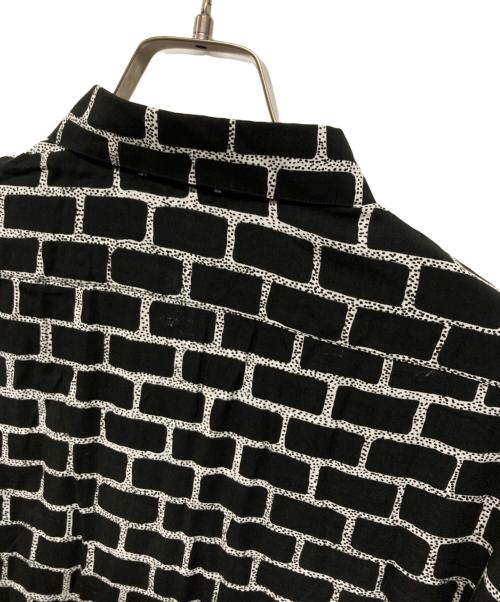 CELINE（セリーヌ）CELINE (セリーヌ) 総柄レーヨンシャツ セリーヌバイエディスリマン（CELINE by Hedi Slimane）　エディ期　ヴィスコース ブラック サイズ:39の古着・服飾アイテム