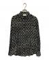 CELINE（セリーヌ）の古着「総柄レーヨンシャツ セリーヌバイエディスリマン（CELINE by Hedi Slimane）　エディ期　ヴィスコース」｜ブラック