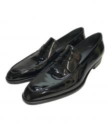 DIOR HOMME（ディオール オム）の古着「ストレートチップ エナメルローファー」｜ブラック