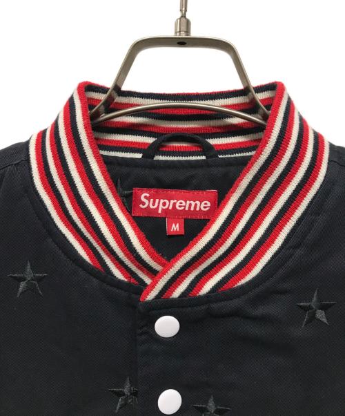 SUPREME（シュプリーム）Supreme (シュプリーム) 08SS STARS Varsity Jacket(スターズ ヴァーシティ ジャケット) ストリート アメカジ ネイビー サイズ:Mの古着・服飾アイテム