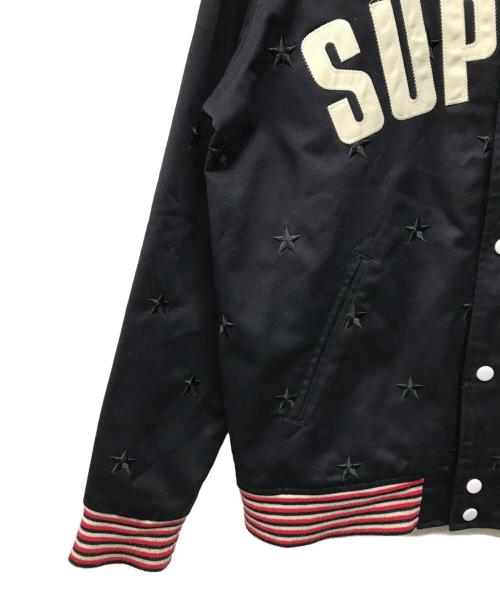 SUPREME（シュプリーム）Supreme (シュプリーム) 08SS STARS Varsity Jacket(スターズ ヴァーシティ ジャケット) ストリート アメカジ ネイビー サイズ:Mの古着・服飾アイテム