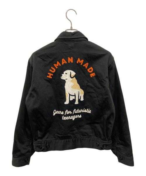 HUMAN MADE（ヒューマンメイド）HUMAN MADE (ヒューマンメイド) NIGOLD (ニゴールド) ドッグ刺繍ワークジャケット ブラック サイズ:Sの古着・服飾アイテム