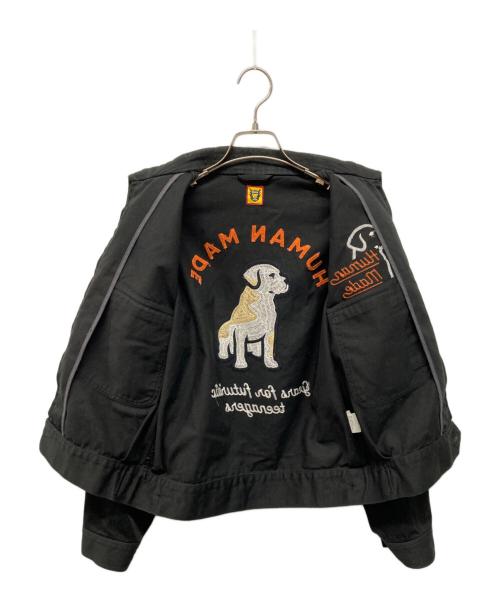 HUMAN MADE（ヒューマンメイド）HUMAN MADE (ヒューマンメイド) NIGOLD (ニゴールド) ドッグ刺繍ワークジャケット ブラック サイズ:Sの古着・服飾アイテム