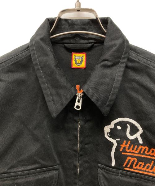 HUMAN MADE（ヒューマンメイド）HUMAN MADE (ヒューマンメイド) NIGOLD (ニゴールド) ドッグ刺繍ワークジャケット ブラック サイズ:Sの古着・服飾アイテム