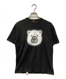 HUMAN MADE×KAWS（ヒューマンメイド×カウズ）の古着「T-SHIRT KAWS #5 BEAR プリントTシャツ 日本製」｜ブラック