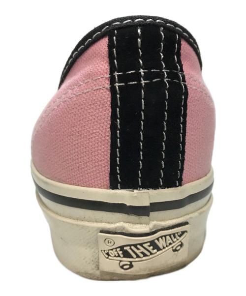 VANS（ヴァンズ）VANS (ヴァンズ) Premium Authentic プレミアム オーセンティック ローカットスニーカー スエード キャンバス ブラック×ピンク サイズ:27.5cmの古着・服飾アイテム