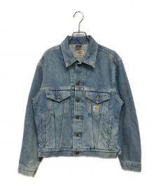 CarHartt（カーハート）の古着「USA製デニムトラッカージャケット　4th型　」｜ブルー