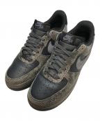 NIKEナイキ）の古着「Air Force 1 Low "Snakeskin" エアフォースワン スネークスキン ローカット スニーカー」｜ブラック×ネイビー