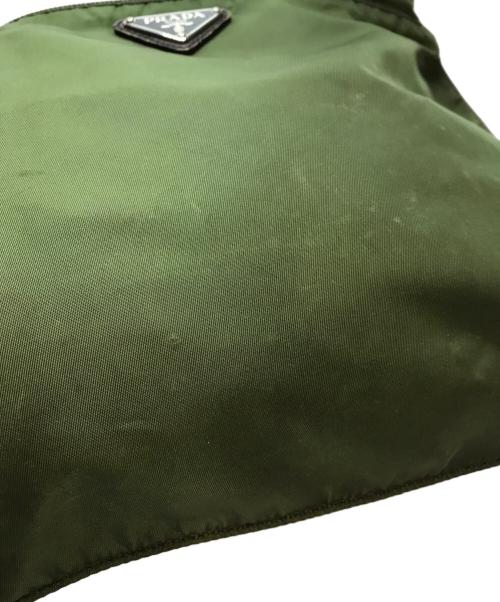 PRADA（プラダ）PRADA (プラダ) 三角プレートナイロンショルダーバッグ グリーンの古着・服飾アイテム