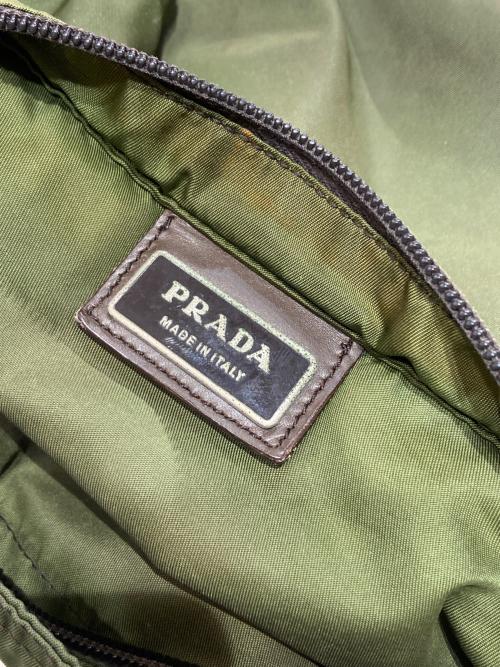 PRADA（プラダ）PRADA (プラダ) 三角プレートナイロンショルダーバッグ グリーンの古着・服飾アイテム