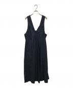 ENFOLDエンフォルド）の古着「26SS LAYERED-LIKE JUMPER SKIRT/レイヤードライク ジャンパースカート」｜ネイビー