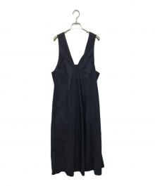 ENFOLD（エンフォルド）の古着「26SS LAYERED-LIKE JUMPER SKIRT/レイヤードライク ジャンパースカート」｜ネイビー