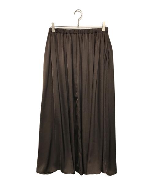 Plage（プラージュ）Plage (プラージュ) dull satin gather ダル サテン ギャザースカート ブラウン サイズ:Mの古着・服飾アイテム