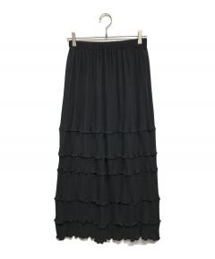 中古・古着通販】ENFOLD (エンフォルド) SQUARE SKIRT ブラック サイズ