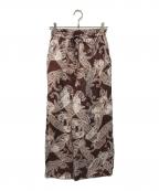 SACRAサクラ）の古着「OVERLAP PAISLEY PANTS（オーバーラップ ペイズリー パンツ）」｜ブラウン×ホワイト