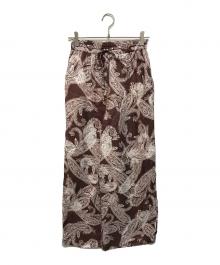 SACRA（サクラ）の古着「OVERLAP PAISLEY PANTS（オーバーラップ ペイズリー パンツ）」｜ブラウン×ホワイト