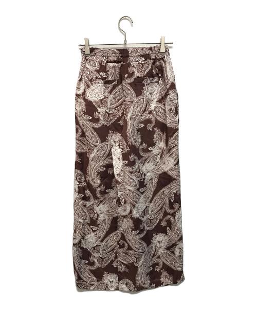 SACRA（サクラ）SACRA (サクラ) OVERLAP PAISLEY PANTS（オーバーラップ ペイズリー パンツ） ブラウン×ホワイト サイズ:Sの古着・服飾アイテム