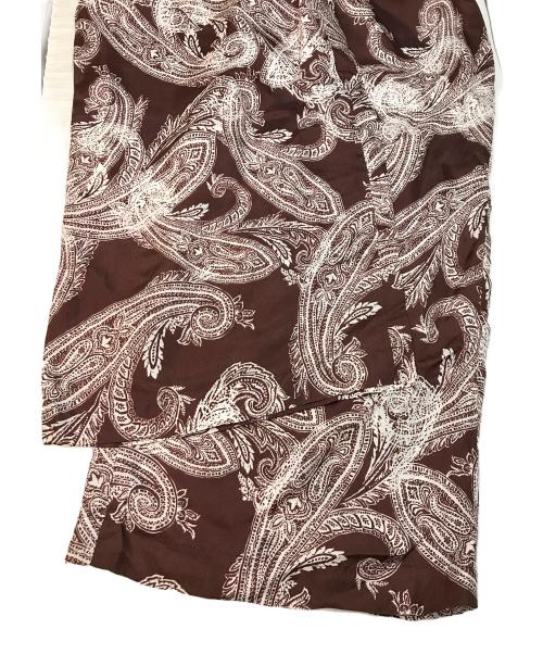 SACRA（サクラ）SACRA (サクラ) OVERLAP PAISLEY PANTS（オーバーラップ ペイズリー パンツ） ブラウン×ホワイト サイズ:Sの古着・服飾アイテム