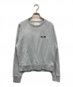 maison kitsuneメゾンキツネ）の古着「ダブル モノクローム フォックスヘッド アジャステッド スウェットシャツ」｜ブルー