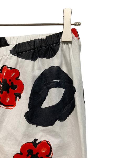 COMME des GARCONS（コムデギャルソン）COMME des GARCONS (コムデギャルソン) コットン顔料目玉ペイントパンツ 2000年代 初期タグ ホワイト×ブラック×レッド サイズ:Mの古着・服飾アイテム