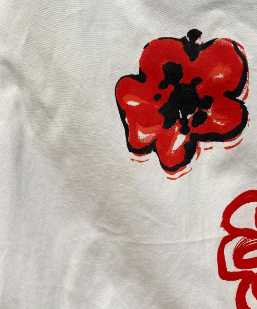 COMME des GARCONS（コムデギャルソン）COMME des GARCONS (コムデギャルソン) コットン顔料目玉ペイントパンツ 2000年代 初期タグ ホワイト×ブラック×レッド サイズ:Mの古着・服飾アイテム