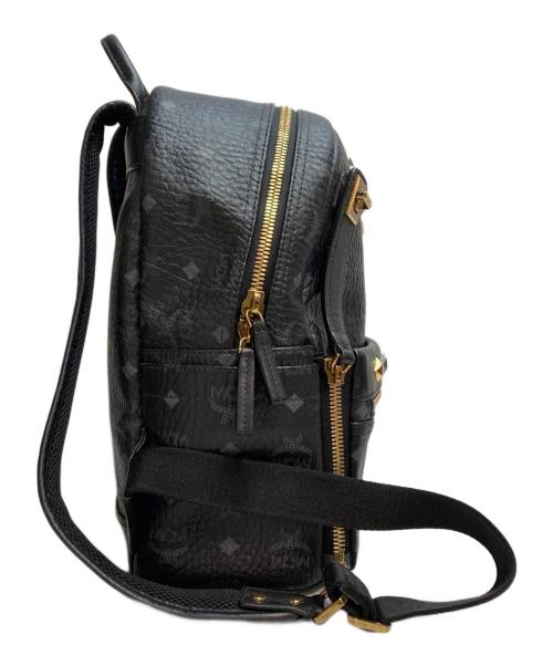 MCM（エムシーエム）MCM (エムシーエム) Small Dual Stark leather backpack(スモール デュアル スターク レザー バックパック) スタッズ ブラックの古着・服飾アイテム
