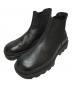 PRADA（プラダ）の古着「Stamped Leather Boots(スタンプド レザー ブーツ) サイドゴアブーツ イタリア製」｜ブラック