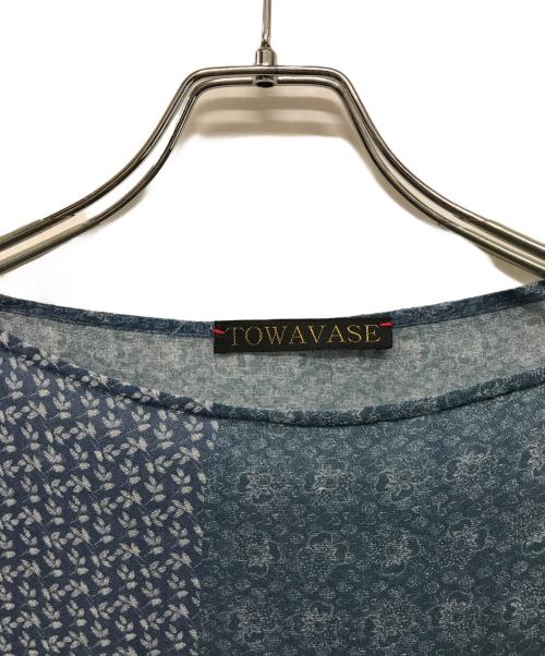TOWAVASE（トワヴァーズ）TOWAVASE (トワヴァーズ) グレーのコットンガーゼチュニック 日本製 ブルー サイズ:Freeの古着・服飾アイテム