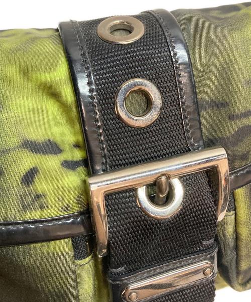 PRADA（プラダ）PRADA (プラダ) ナイロンショルダーバッグ　グラデーション　カモフラージュ グリーンの古着・服飾アイテム