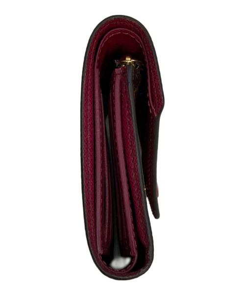 LOUIS VUITTON（ルイ ヴィトン）LOUIS VUITTON (ルイ ヴィトン) ポルトフォイユ マリー 2つ折り財布　モノグラム　ウォレット ブラウン×レッドの古着・服飾アイテム