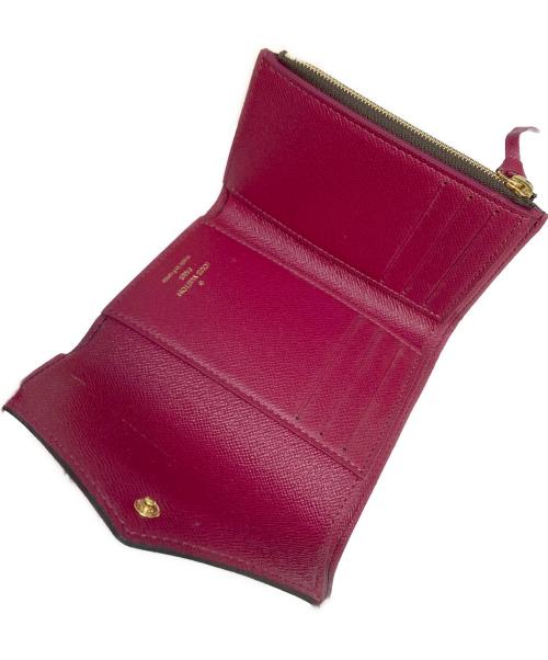 LOUIS VUITTON（ルイ ヴィトン）LOUIS VUITTON (ルイ ヴィトン) ポルトフォイユ マリー 2つ折り財布　モノグラム　ウォレット ブラウン×レッドの古着・服飾アイテム