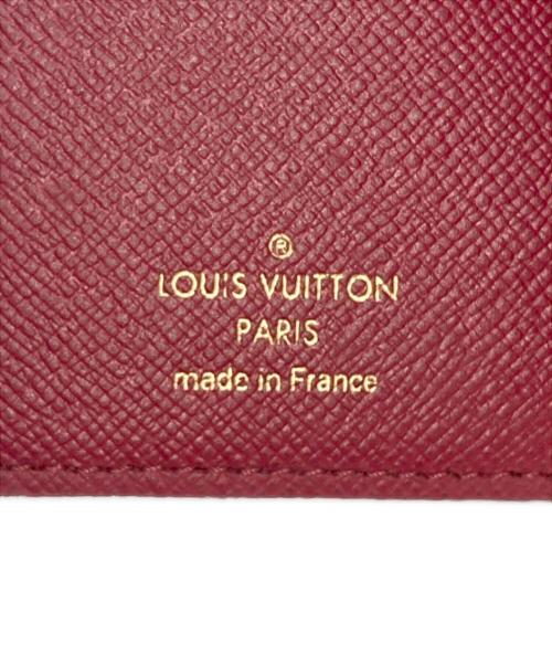 LOUIS VUITTON（ルイ ヴィトン）LOUIS VUITTON (ルイ ヴィトン) ポルトフォイユ マリー 2つ折り財布　モノグラム　ウォレット ブラウン×レッドの古着・服飾アイテム