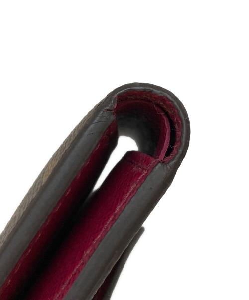 LOUIS VUITTON（ルイ ヴィトン）LOUIS VUITTON (ルイ ヴィトン) ポルトフォイユ マリー 2つ折り財布　モノグラム　ウォレット ブラウン×レッドの古着・服飾アイテム