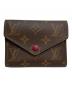 LOUIS VUITTON（ルイ ヴィトン）の古着「ポルトフォイユ マリー 2つ折り財布　モノグラム　ウォレット」｜ブラウン×レッド