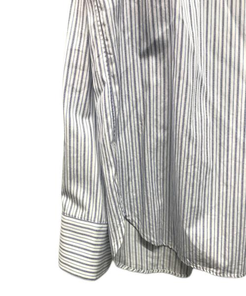 tricot COMME des GARCONS（トリココムデギャルソン）tricot COMME des GARCONS (トリココムデギャルソン) フリルストライプシャツ ドメス 日本製 ブルー サイズ:Mの古着・服飾アイテム