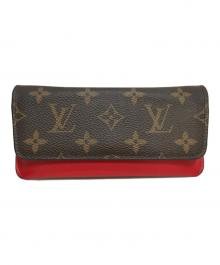 LOUIS VUITTON（ルイ ヴィトン）の古着「エテュイ・リュネット ウディ メガネケース」｜ブラウン×レッド