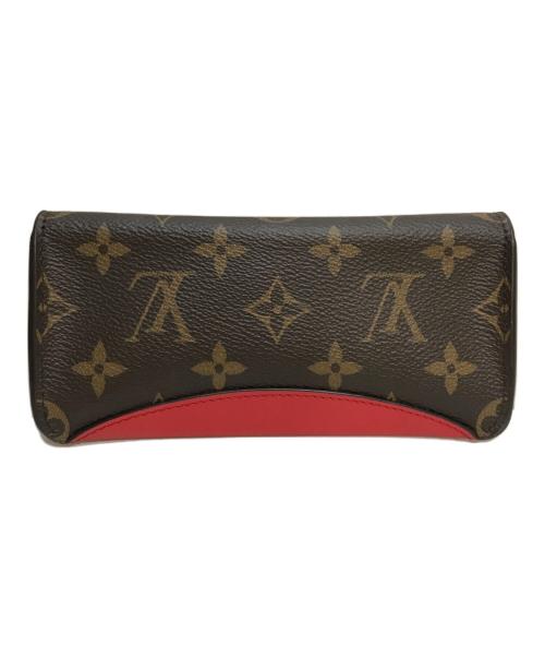 LOUIS VUITTON（ルイ ヴィトン）LOUIS VUITTON (ルイ ヴィトン) エテュイ・リュネット ウディ メガネケース ブラウン×レッドの古着・服飾アイテム