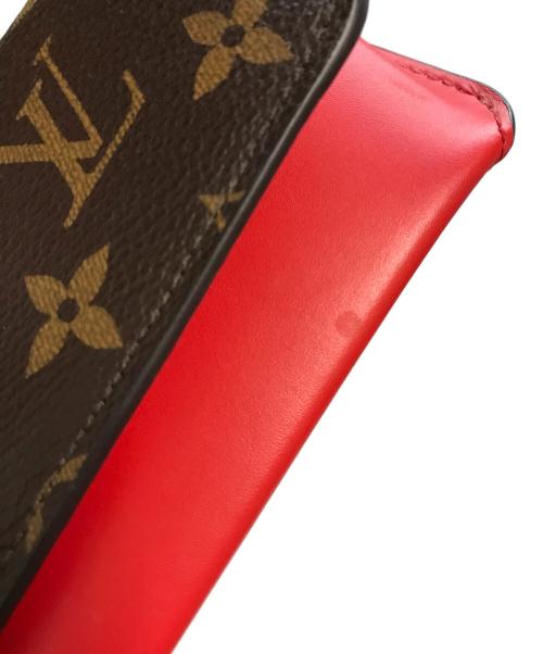 LOUIS VUITTON（ルイ ヴィトン）LOUIS VUITTON (ルイ ヴィトン) エテュイ・リュネット ウディ メガネケース ブラウン×レッドの古着・服飾アイテム