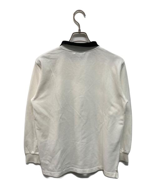 BALENCIAGA（バレンシアガ）BALENCIAGA (バレンシアガ) 襟ロゴバイカラーカットソー 日本製 ブラウン サイズ:Mの古着・服飾アイテム