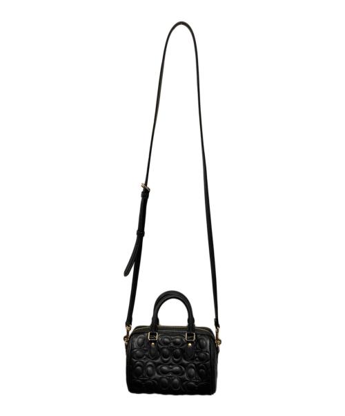 COACH（コーチ）COACH (コーチ) ミニ ローアン クロスボディ バッグ・シグネチャー レザー ブラックの古着・服飾アイテム