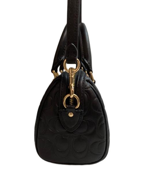 COACH（コーチ）COACH (コーチ) ミニ ローアン クロスボディ バッグ・シグネチャー レザー ブラックの古着・服飾アイテム
