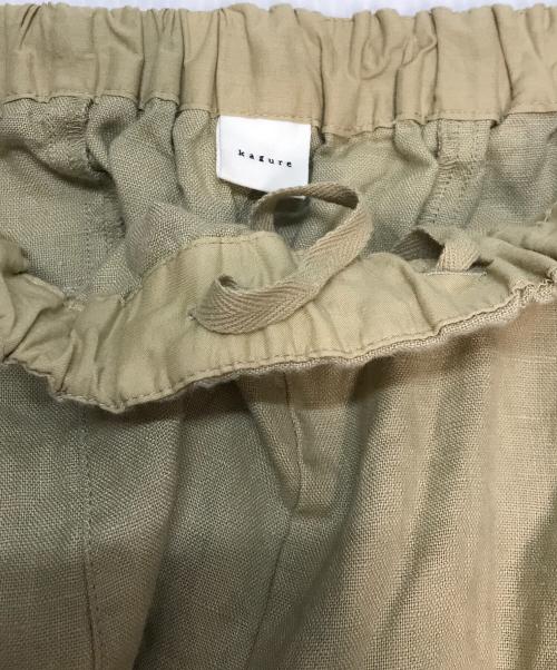 KAGURE（カグレ）KAGURE (カグレ) リネンボリュームパンツ ベージュ サイズ:SIZE Freeの古着・服飾アイテム