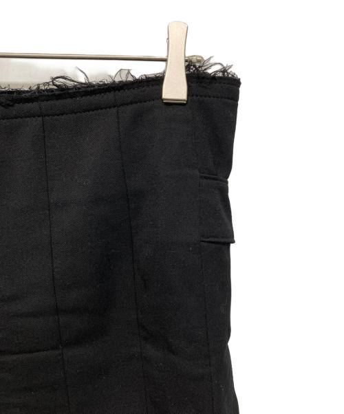 BLACK COMME des GARCONS（ブラックコムデギャルソン）BLACK COMME des GARCONS (ブラックコムデギャルソン) ベルトプリーツスカート ドメス モード 日本製 ブラック サイズ:Mの古着・服飾アイテム